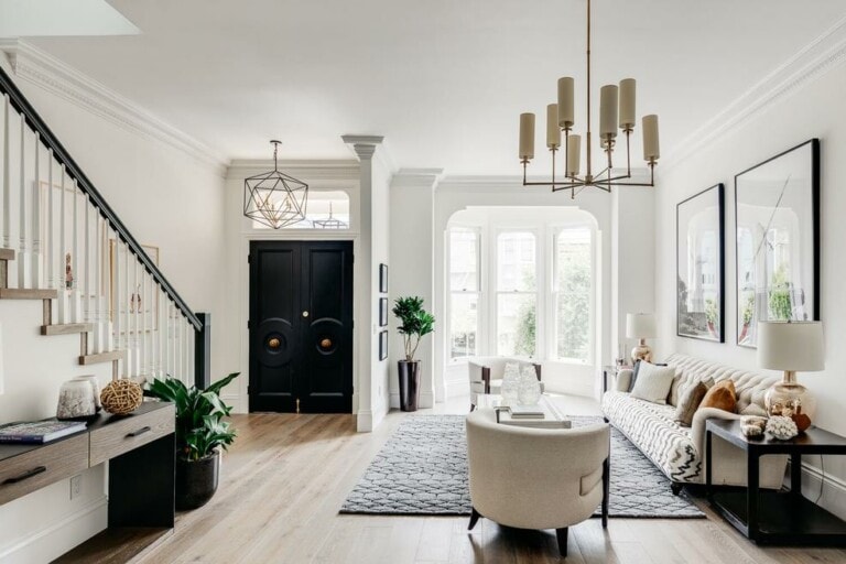 Broderick Street Green Couch Home Staging San Francisco