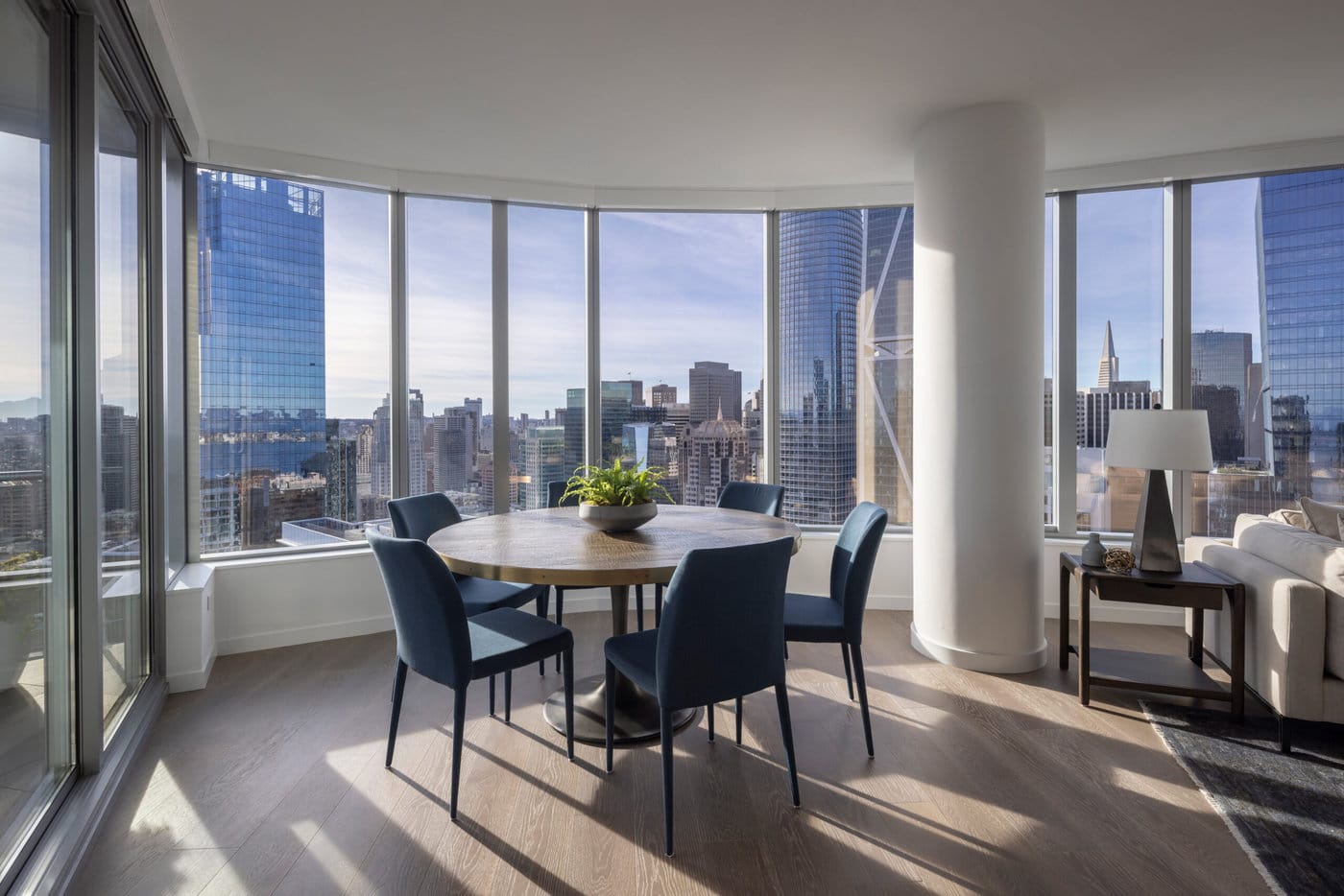 Visual Reference: Folsom Street Penthouse Green Couch Home Staging San Francisco