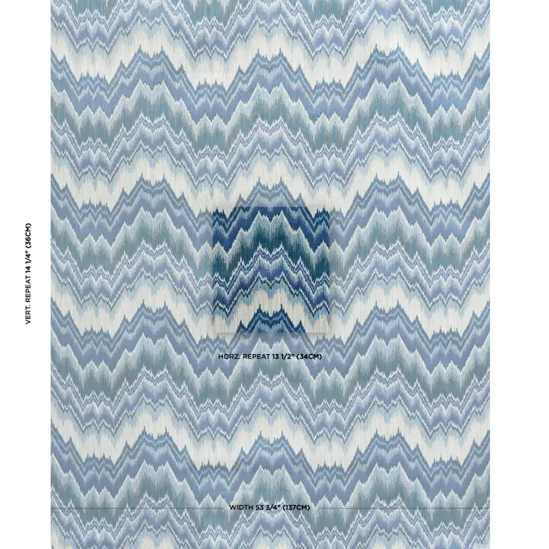 Flamestitch Velvet Fabric