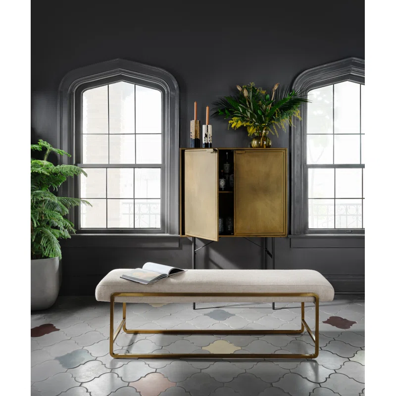 Sled Upholstered Bench