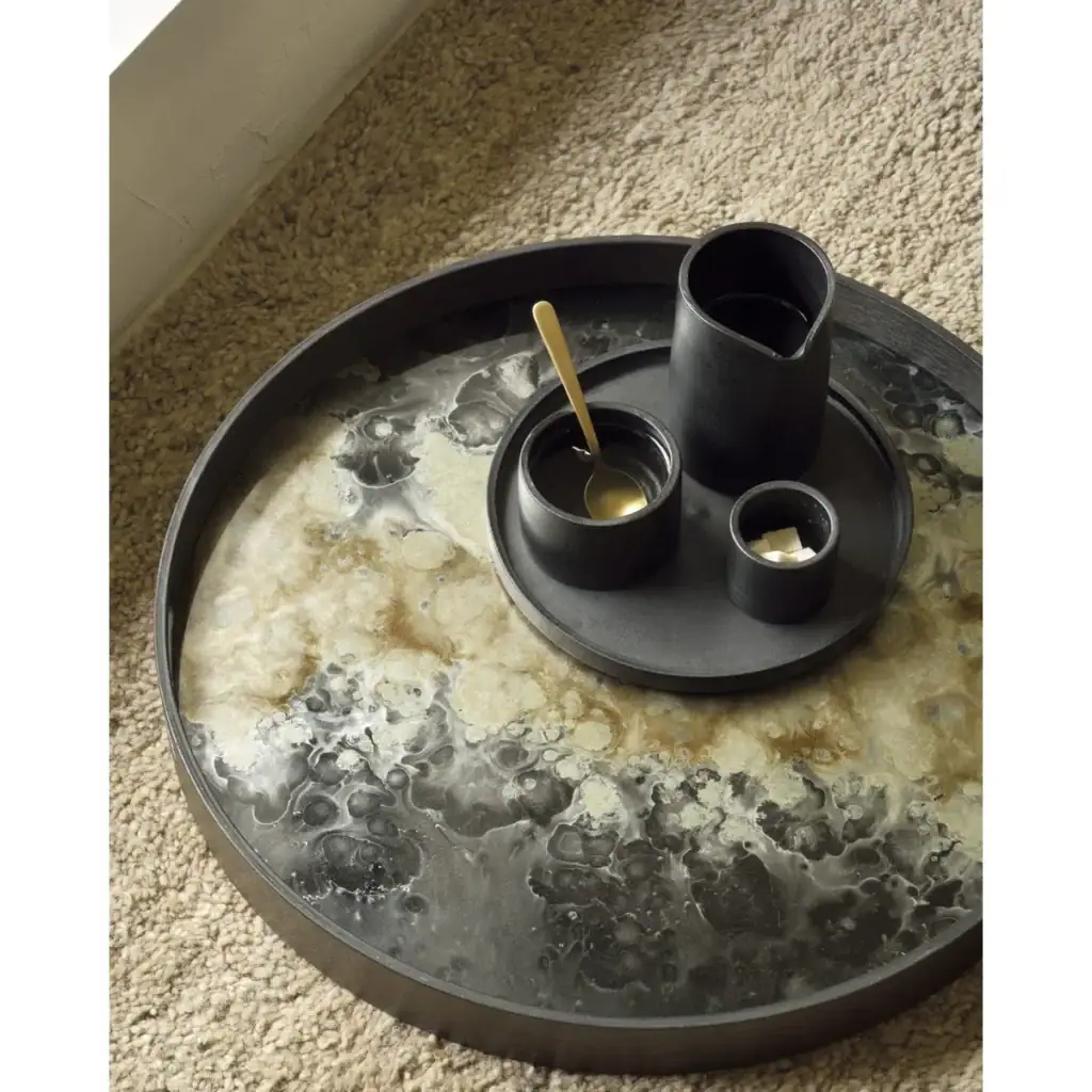 Ethnicraft Glass + Decorative Tray