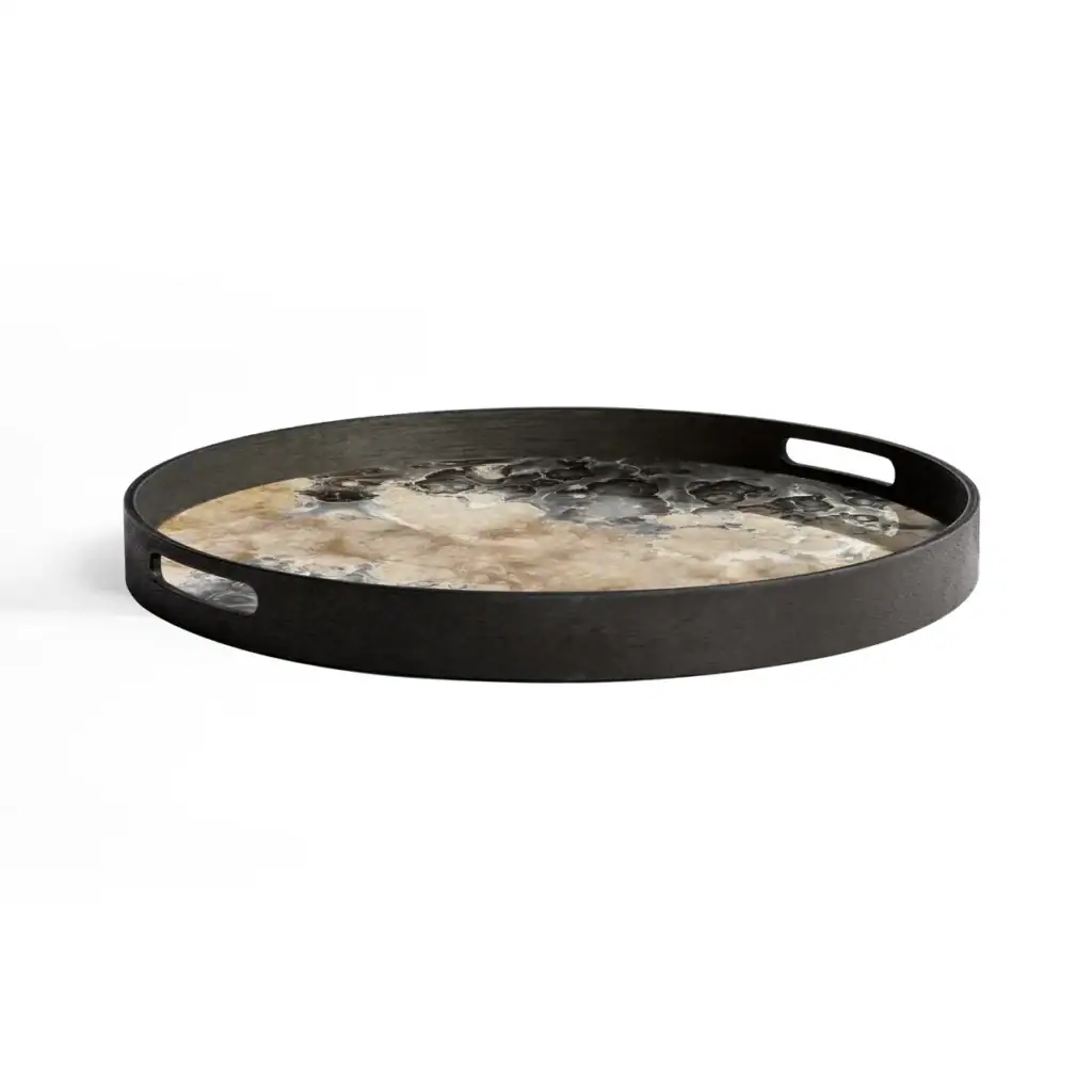 Ethnicraft Glass + Decorative Tray